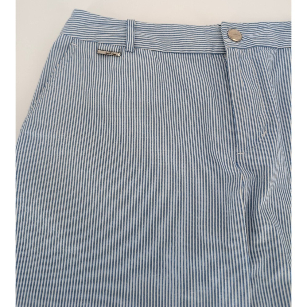 LRL Ralph Lauren‎ Active Blue White Stripe Bermuda Shorts Classic Preppy Golf 4 - Picture 4 of 12